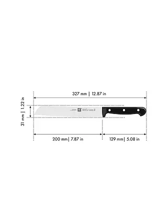 ZWILLING | Brotmesser 20cm TWIN-CHEF Schwarz | 
